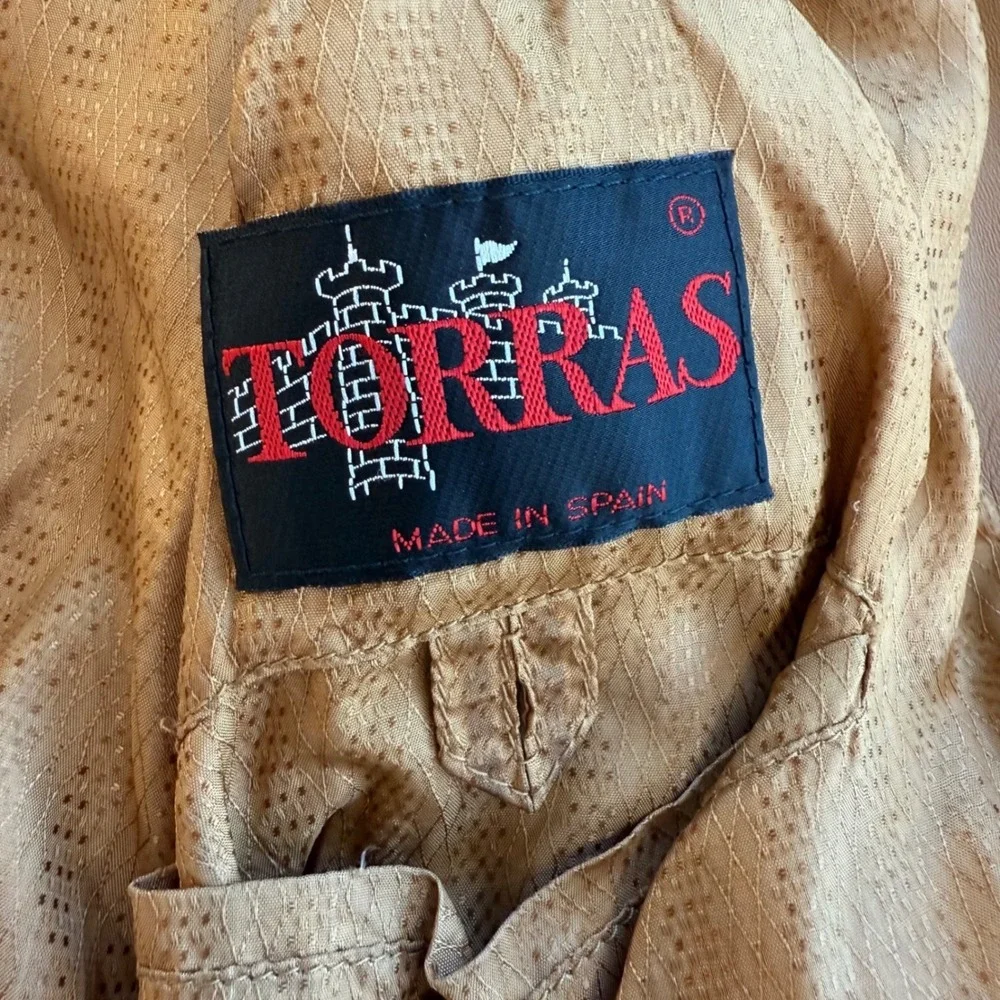 TORRAS Suede Bomber Jacket Mens Tan‎ Leather Zip Front Casual Outerwear XL